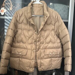 Elegant Beige Puffer Jacket